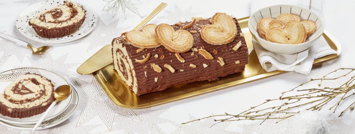 Bûche roulée aux biscuits Palmito®