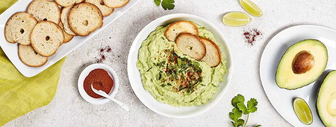 Dipping avocat avec Belin Rolls Crème & Oignon