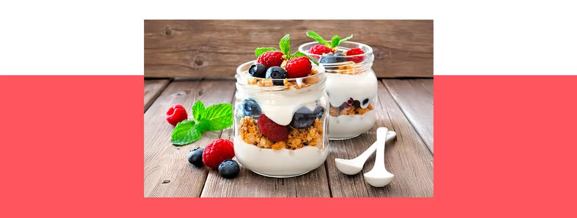 Des verrines aux fruits rouges