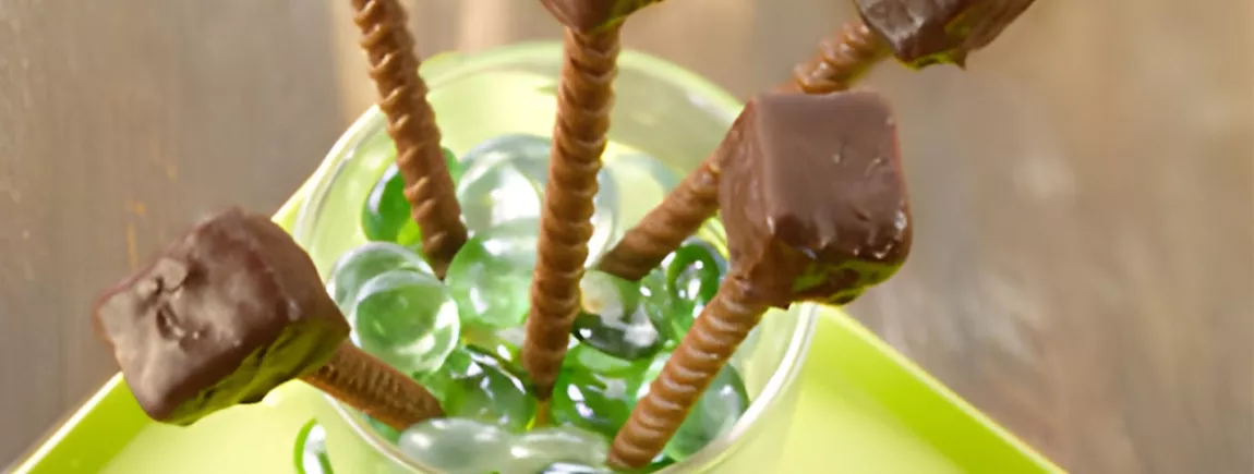 Sucettes au caramel et Mikado® King Choco