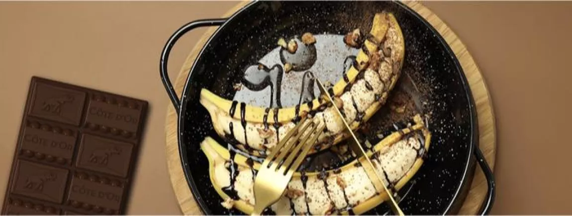 Papillotes banane-choco-coco au barbecue 