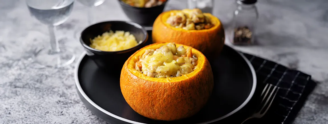 Potimarron gratiné aux légumes d’automne avec Philadelphia