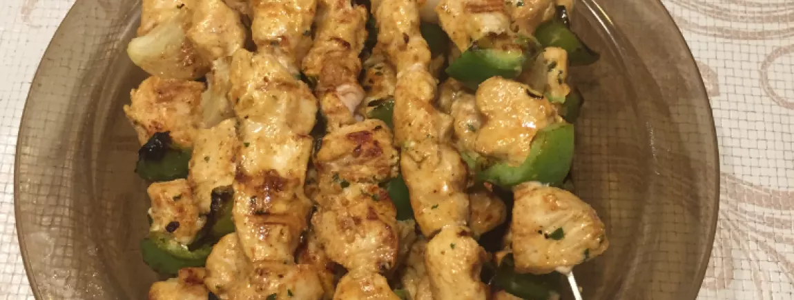 Brochettes poulet curry ginger Brochettes poulet curry ginger