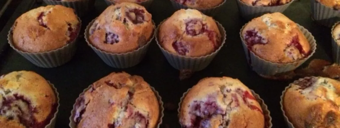 Muffin choco blanc framboise