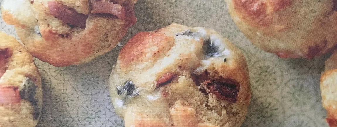 Muffins lardons/chèvre/tomate