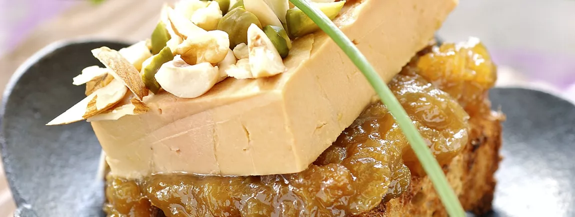 Tartine de foie gras et de figues avec Pelletier®