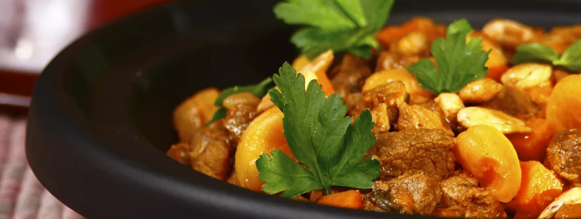 Tajine de veau aux pêches