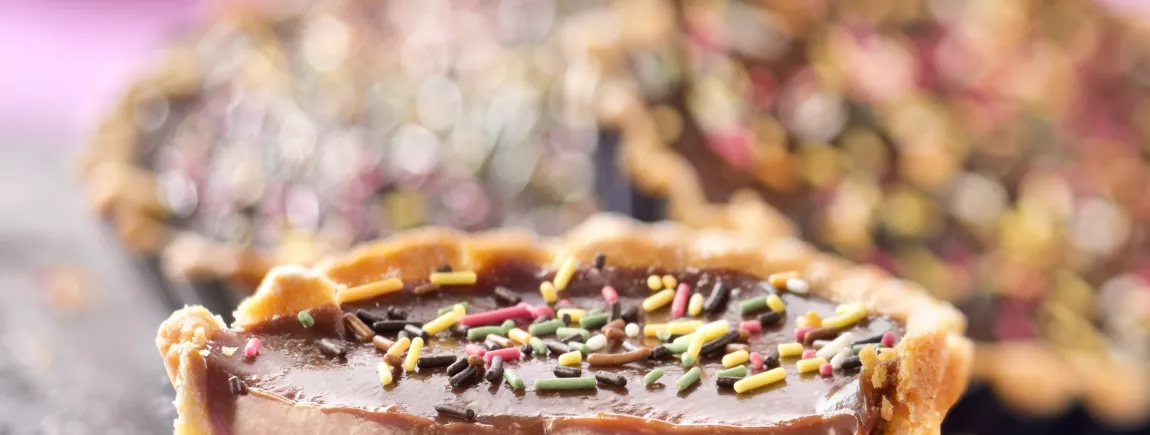 Tarte au chocolat et au caramel Tarte au chocolat et Carambar® Caramel