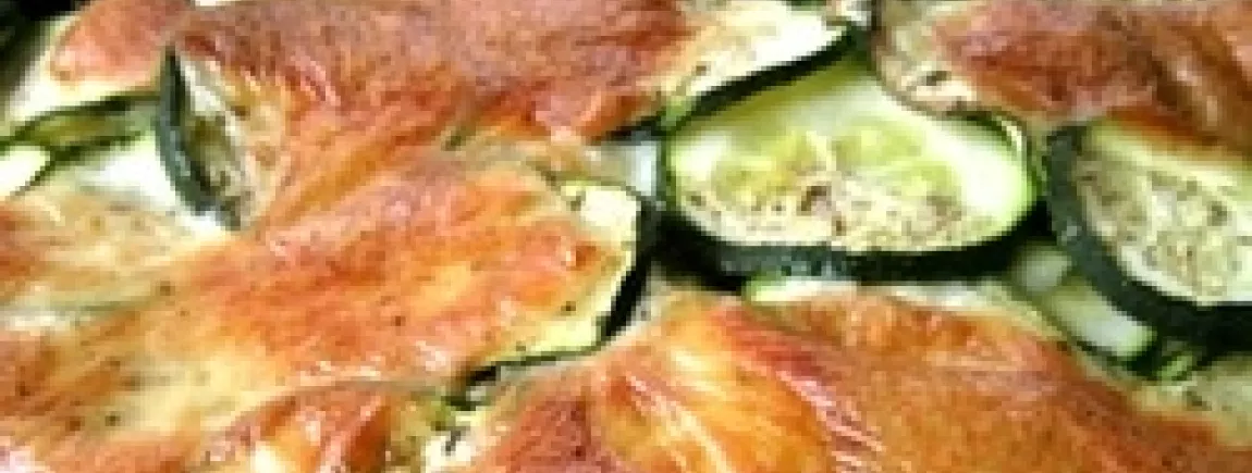 Gratin de courgettes au fromage blanc 0%