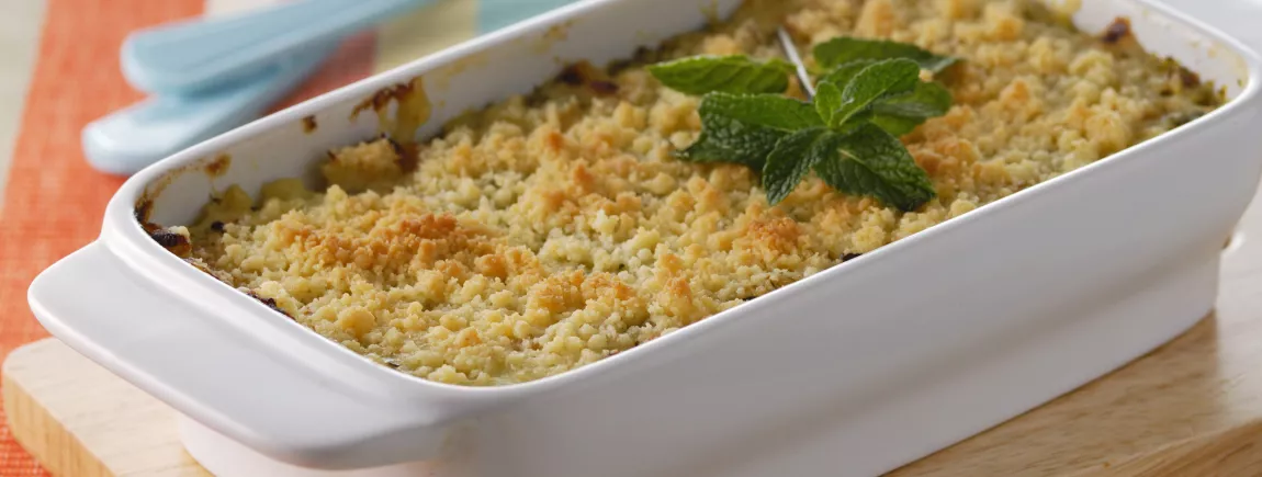 Crumble d'agneau aux pommes (750 kcal) Crumble d'agneau aux pommes avec Fruit d'Or® (750 kcal)