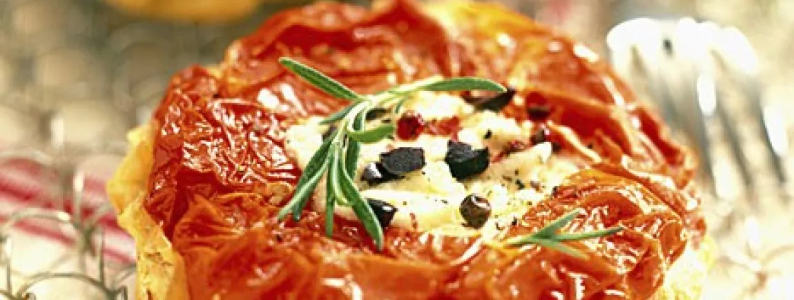 Tarte tatin de tomate et chèvre Tarte tatin de tomate et chèvre