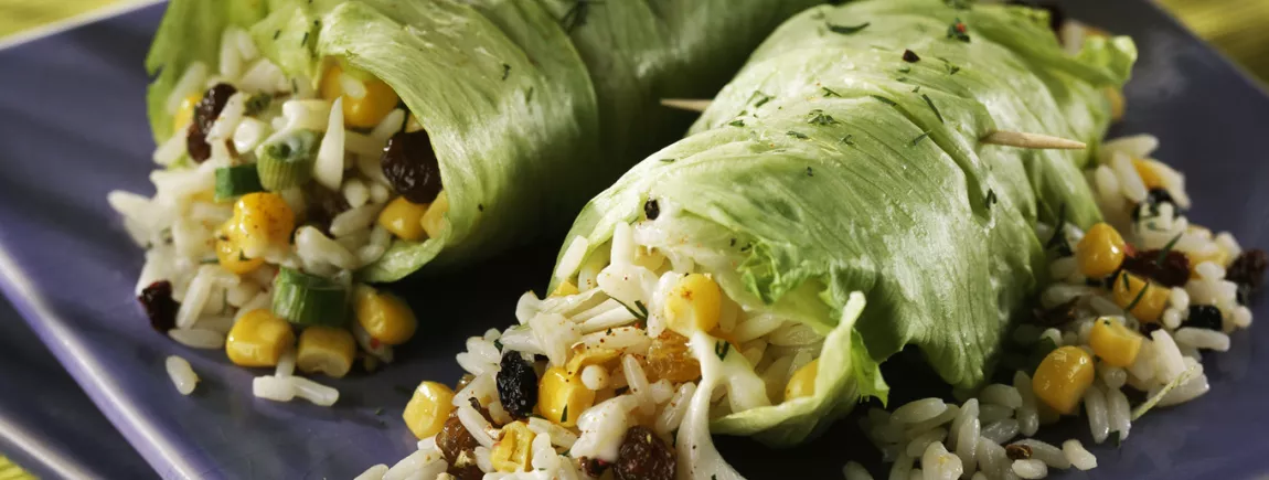 Rouleaux de salade iceberg surprise Rouleaux de salade iceberg surprise