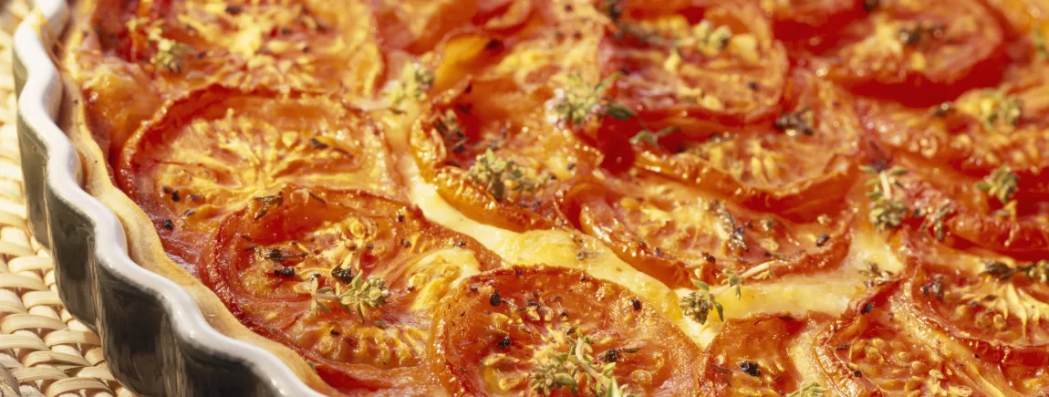 La tarte à la tomate et à la moutarde