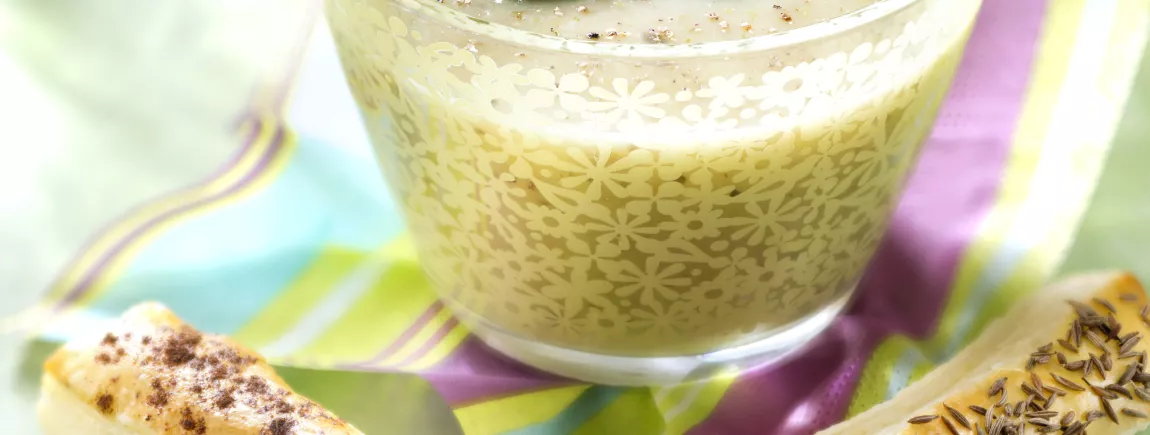 Douceur de courgettes au chèvre frais Knorr ®, mouillettes feuilletées Douceur de courgettes au chèvre frais Knorr®, mouillettes feuilletées