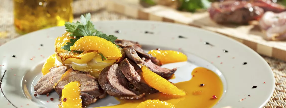Magrets de canard aux mandarines Magrets de canard aux mandarines avec Amora®