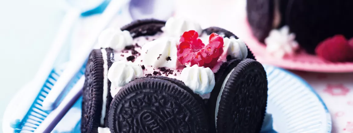 Charlottines à la mousse de framboise avec Oreo®