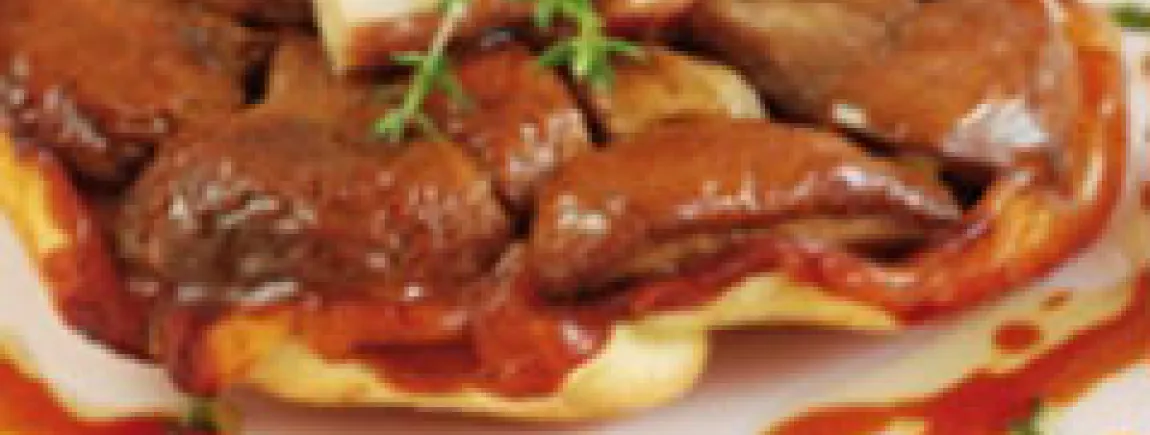 Tarte tatin aux cèpes Tarte tatin aux cèpes avec Fruit d’Or®