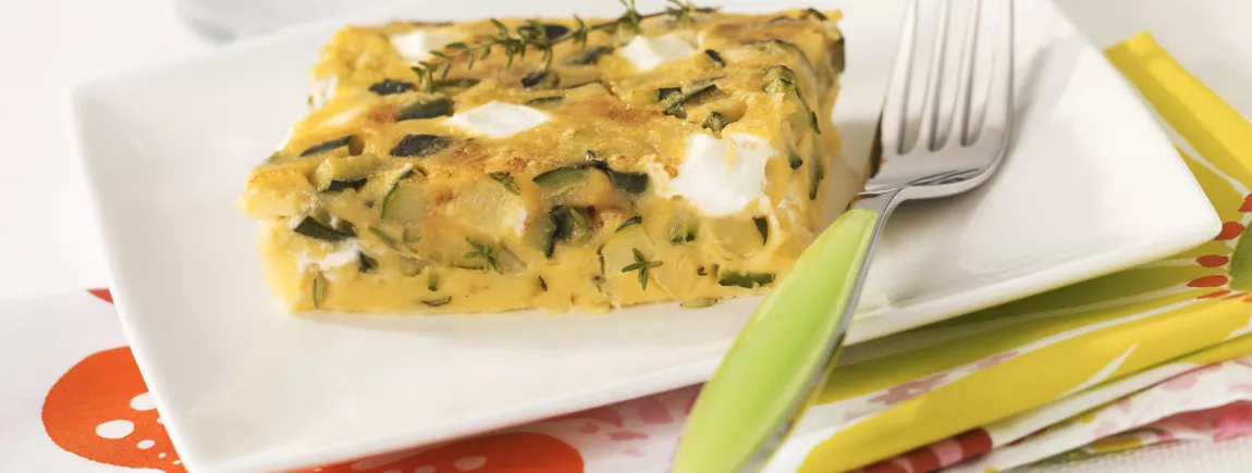 Clafoutis aux courgettes et chèvre frais 