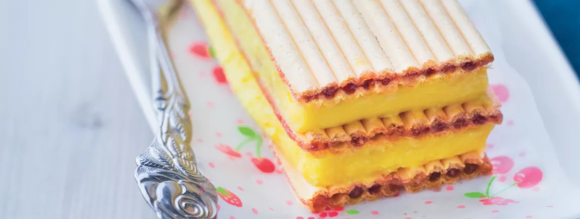 Mille-feuilles croustillant avec La Paille d’Or® Mille-feuilles croustillant avec La Paille d’Or®