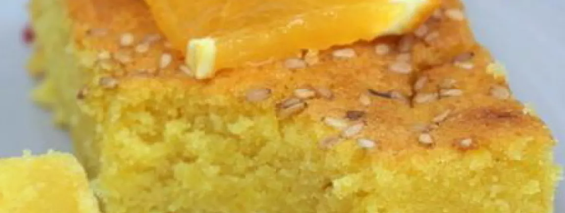 Gâteau moelleux à l'orange et graines de sésame