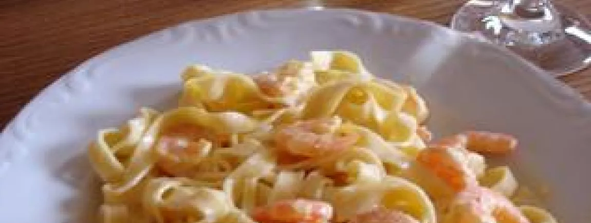 Tagliatelles aux crevettes Tagliatelles aux crevettes