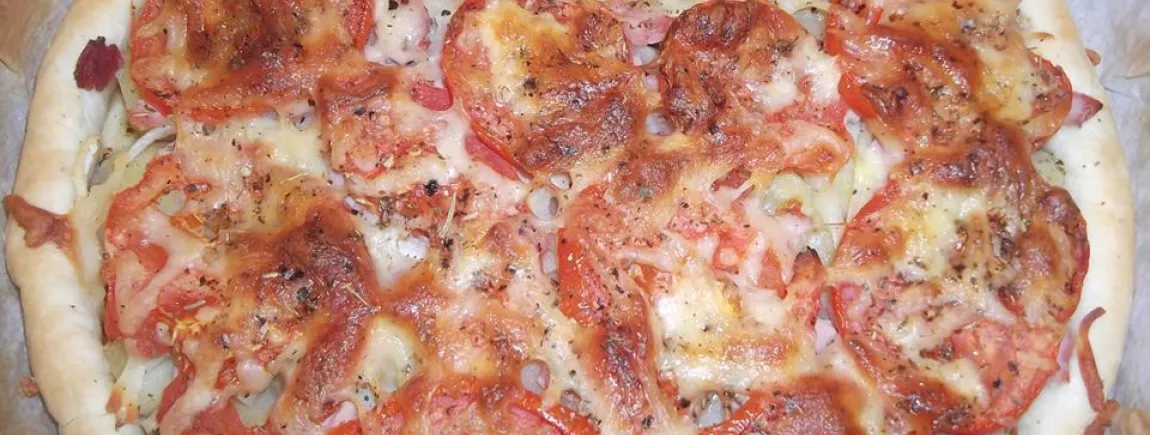 Tarte pomme de terre - tomate - jambon