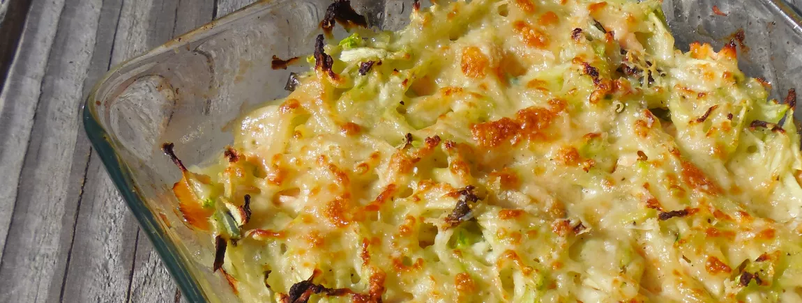 Gratin de courgettes au saumon