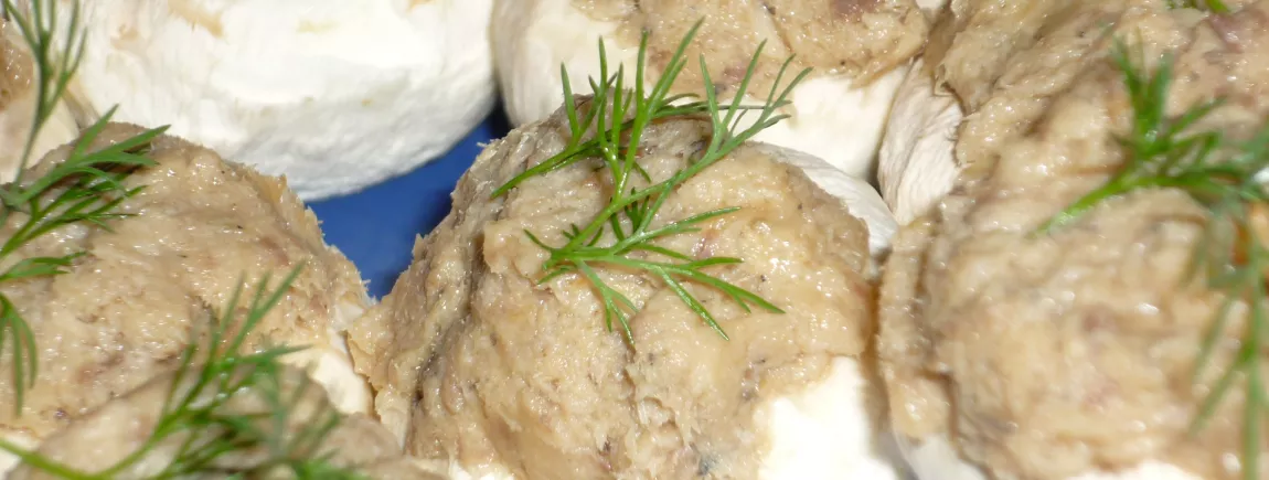 TERRE-MER A L'APERO CHAMPIGNONS AUX RILLETTES DE SARDINES