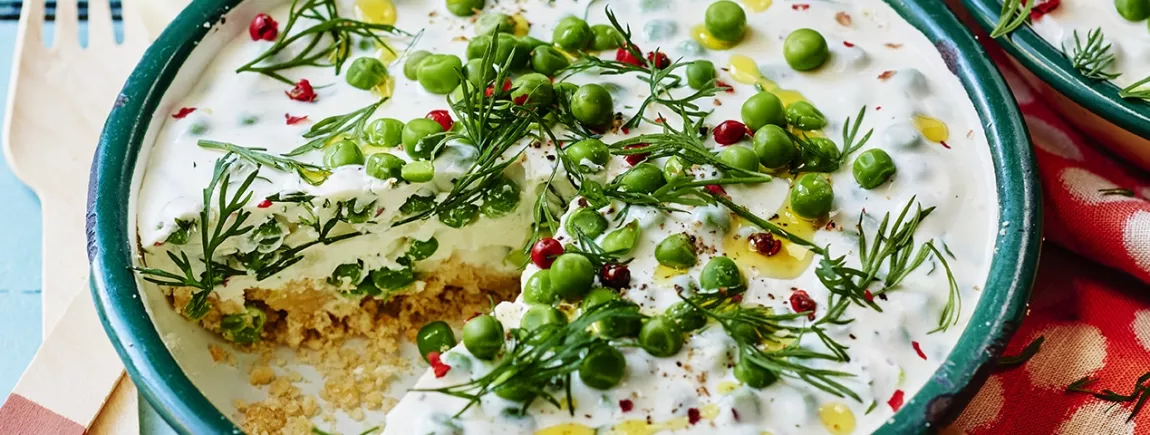 Cheesecake crémeux aux petits pois avec les biscuits TUC ® Cheesecake crémeux aux petits pois
