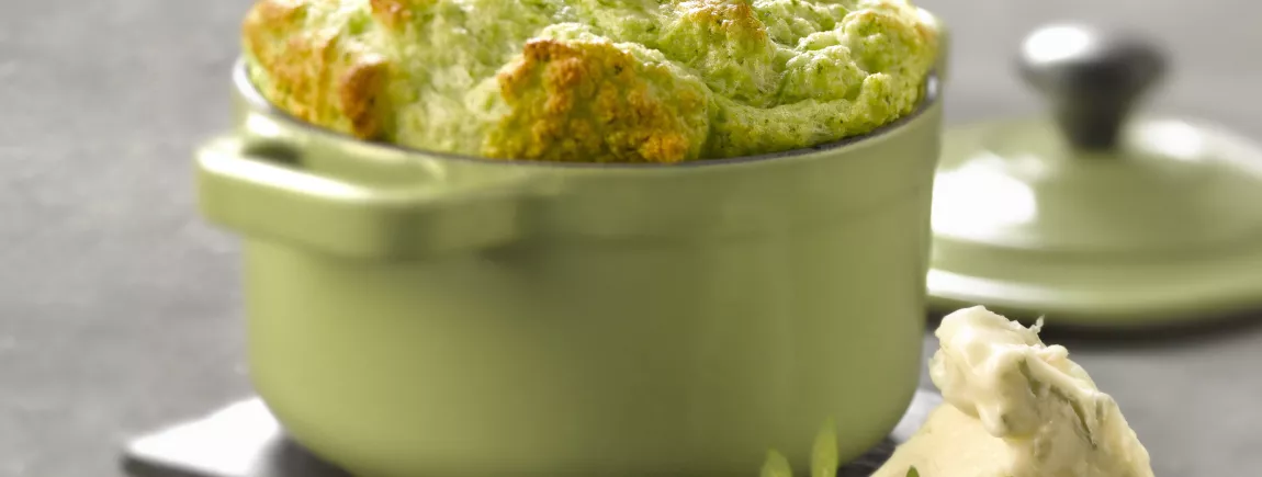 Soufflé à la roquette et au gorgonzola Soufflé à la roquette et au gorgonzola