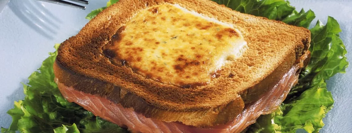 Croque monsieur au saumon fumé