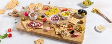 Une planche apéro avec les Crackers Heudebert Une planche apéro avec Heudebert